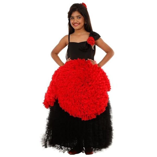 Baby Girl Fluffy Dress Simple Children Kids Wedding Bridesmaid Birthday First Communion Flower Girl Net Long Gown Dress