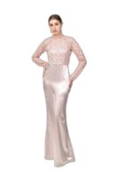 Women's Designer Bridesmaid Satin Maxi Sleeveless Dress || Full Neck Stylish Dress for Women & Girls || One Piece Western Model Dress
