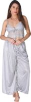 Women's Satin Kimono Robes Bridesmaid Wedding Robes Silky Bathrobes Summer Loungewear Nightsuit Nighty Honeymoon Special（Grey）