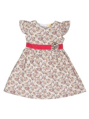 Printed Flower Dress – Soft & Stylish Cotton Outfit for Girls | Cotton Printed | Girls Dress Multicolor