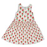 Cute Girl Flower Print Pleated Outing Knit Dress- Stylish Designer Dress, Durable & Comfortable Soft Material for Causal & Occasion Wear