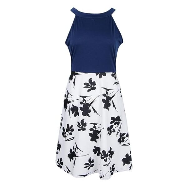 Women's Floral Sleeveless Off-Shoulder Party Prom Swing Dress White XL | Dresses | Womens Clothing