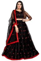 Elegant and Stylish Lehenga Choli for Women – Traditional Indian Wear with Embroidery, Perfect for Weddings and Festivals (Star-Black)