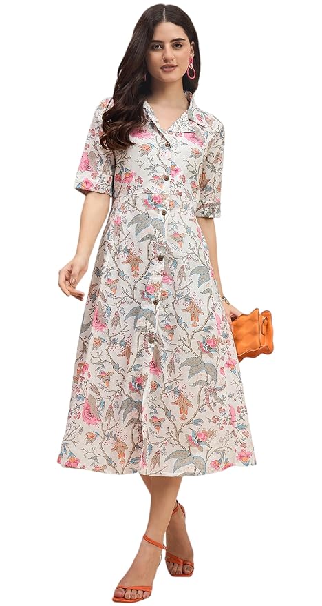 Women's Western Dress Floral Printed Casual Dress