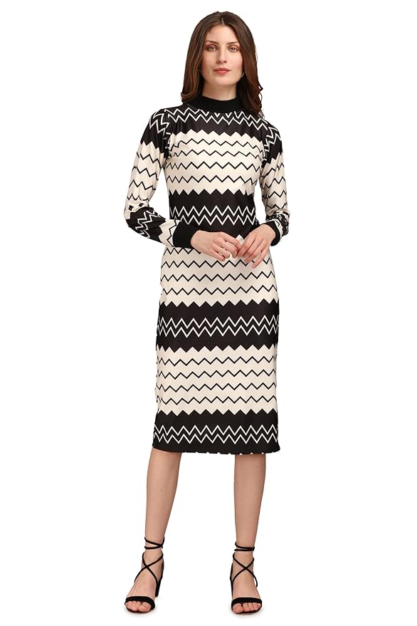 Women’s Bodycon Knee Length Dress (Beige)