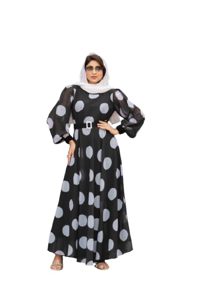 Georgette Full Sleeve Length Stylish Abaya Dress for Women