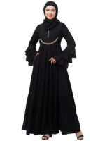 Umbrella Abaya With Attached Belt And Bell Sleeves - Made with Nida Matte for Women and Girls