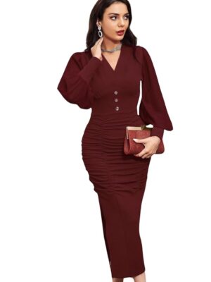 Bodycon Dress for Women Aline Floor Length Dress for Party and Office
