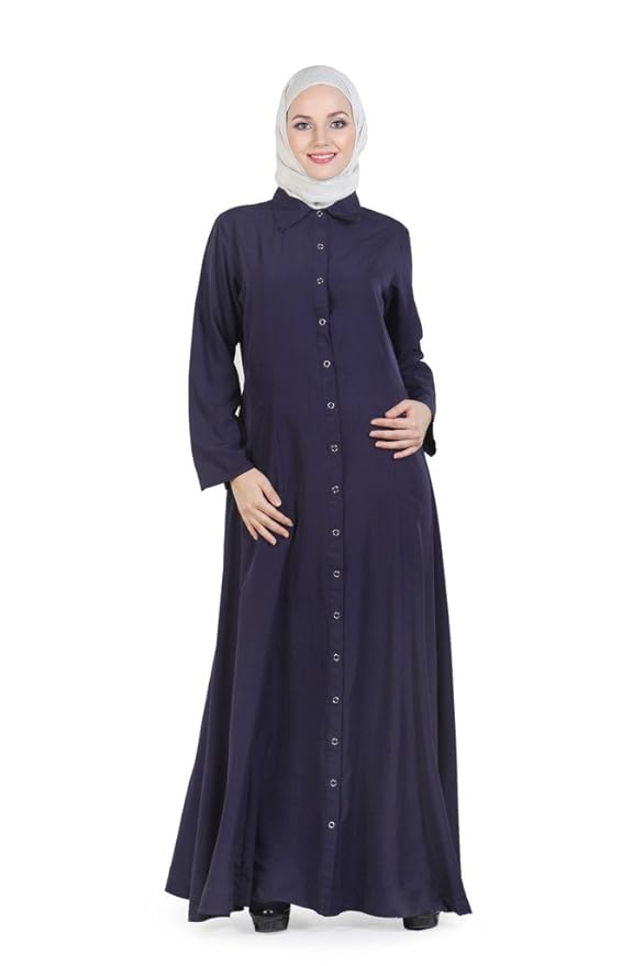 Women's Polyester Collar Abaya Burqa