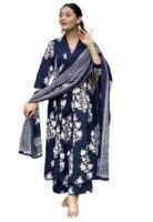 Women Printed A-Line Kurta Pant With Dupatta