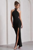 Women's Sleeveless Backless Maxi Dress | Soft Lycra | Bodycon Fit(Black)