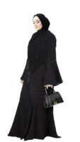 Nida Fabric Free Size Muslim Burqa/Abaya & Burkha Dress for Muslim Women(Black)