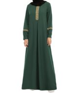 Long Sleeve Abaya for Girls Muslim Islamic Dresses Kids Printed Maxi Prayer Clothes Robe