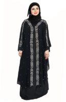Nida fabric Free Size Muslim Burqa/Abaya & Dress for Muslim Women(Black)