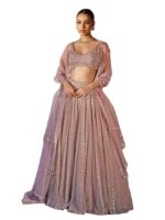 Women's Georgette Sequin Embroidery Work Lehenga Choli with Dupatta For Women