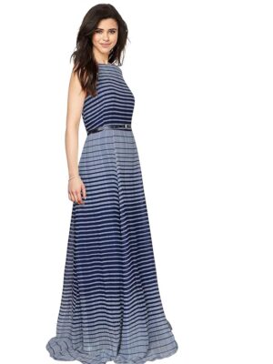 Women's Maxi Ball Gown(Blue)