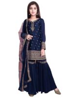 New Girl's Style Georgette Salwar Suit For Kids (Blue)