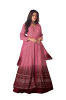 Women's Maxi Anarkali Dress(Pink)