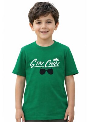 Kids Cotton T-Shirt for Boys(Green)