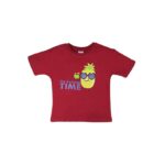 Kids Unisex Cotton T-Shirt | Half Sleeve Summer Top for Boys & Girls | Lightweight Breathable Casual Tee(Maroon)