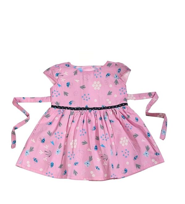 Girls Pure Cotton Soft Frock with Astar, Printed Multicolor for Girl Child(Pink)